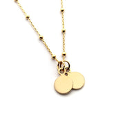 GABRIELA - customizable necklace with 8mm gold medals